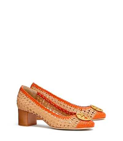 Tory Burch Chelsea Woven Cap toe Pump In Natural Vachetta Pomander ModeSens
