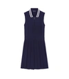 Tory Sport Tory Burch Performance Pleated-collar Golf Dress In Tory Navy