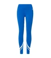 Tory Sport Chevron Leggings In Surf Blue