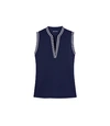 Tory Sport Tory Burch Sleeveless Tunic Top In Tory Navy/snow White