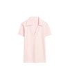 Tory Sport Performance Pique Ruffle Polo In Cotton Pink