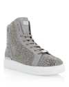 Philipp Plein Hi-top Sneakers Crystal In Grey