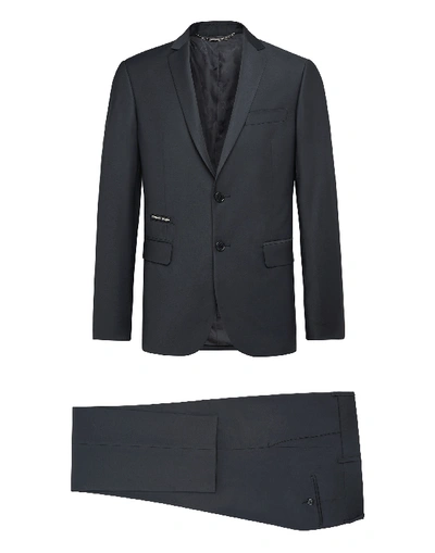 Philipp Plein Suit 2 Pcs Elegant In Black