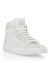Philipp Plein Hi-top Sneakers Crystal In White