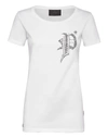 PHILIPP PLEIN T-SHIRT ROUND NECK SS GOTHIC PLEIN