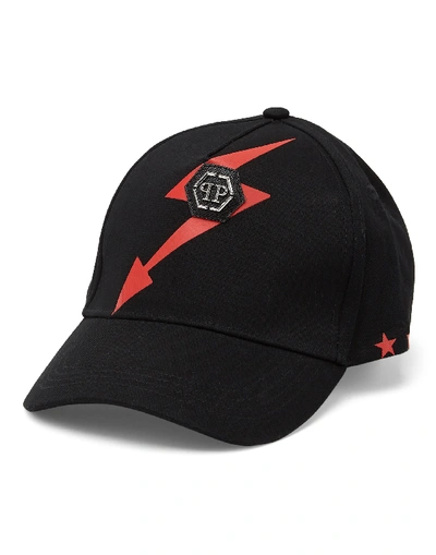 Philipp Plein Baseball Cap Thunder In Black