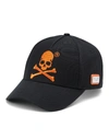 Philipp Plein Visor Hat Skull In Black / Orange