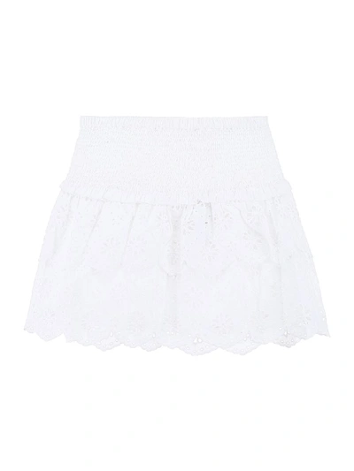 Michael Michael Kors Sangallo Lace Skirt In White (white)