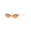 Fendi Defender Cat Eye Sunglasses In Orange