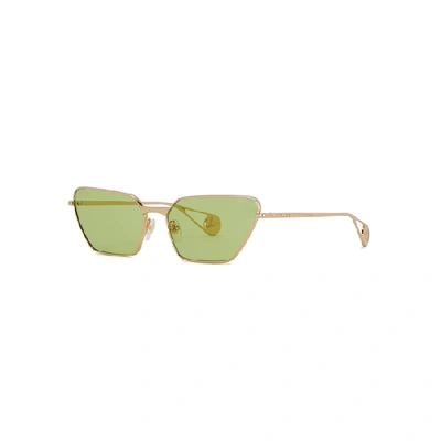 Gucci Green Cat-eye Sunglasses