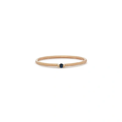 Otiumberg Ceylon Sapphire 9kt Gold Ring In Blue