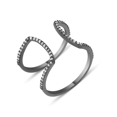 Gfg Jewellery Seraphina Diamond Wings Ring - Black 18kt