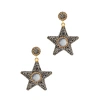 SORU JEWELLERY MOONSTONE GOLD-PLATED CRYSTAL STAR EARRINGS