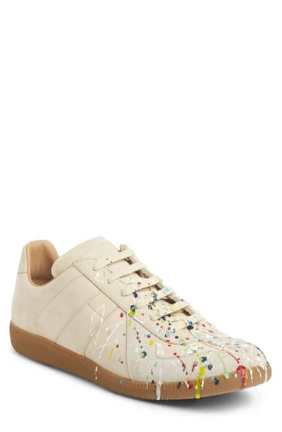 Mm6 Maison Margiela Maison Margiela Replica Low Top Sneaker In Beige / Paint