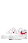 Nike Air Force 1 '07 3 Sneaker In White/ Gym Red