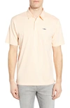 Patagonia Trout Fitz Roy Regular Fit Organic Cotton Polo In Light Peach Sherbet