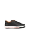 DOLCE & GABBANA ROMA BLACK LEATHER SNEAKERS,3016251