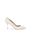 AQUAZZURA Purist 75 white leather pumps