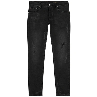 Dolce & Gabbana Black Distressed Skinny Jeans