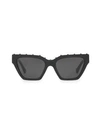 Valentino Va4046 Solid Red 53mm Cat Eye Sunglasses In Black