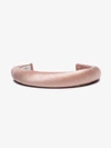 Jennifer Behr Tori Hammered Silk Satin Headband In Brown