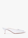 GIANVITO ROSSI WHITE RUBY 55 PATENT LEATHER MULES,G9804055RICVER13679661