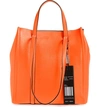 MARC JACOBS THE TAG 27 LEATHER TOTE - ORANGE,M0014489