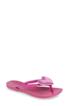 Ipanema Wave Heart Flip Flop In Pink