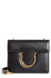 Ferragamo Small Thalia Leather Shoulder Bag - Black In Nero