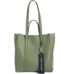 MARC JACOBS THE TAG 27 LEATHER TOTE - GREEN,M0014489