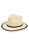 BRIXTON LERA II STRAW FEDORA,10356 TAN