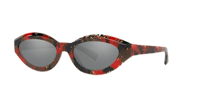 Alain Mikli Woman  A05038 -  Frame Color: Red, Lens Color: Silver, Size 54-19/140