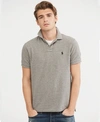 Polo Ralph Lauren Men's Custom Slim Fit Mesh Polo In Black Marl Heather