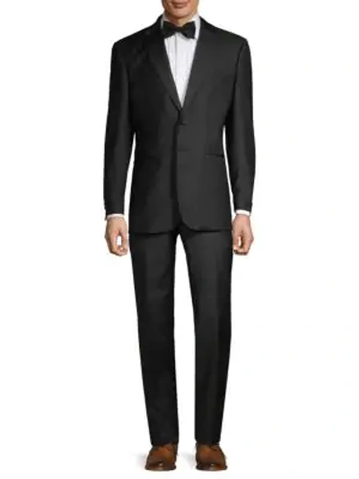 Saks Fifth Avenue Men's Classic Fit Wool Tuxedo In Black