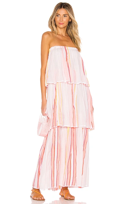 Lemlem Eskedar Cotton-blend Midi Dress In Pink