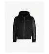 GIVENCHY LOGO-PRINT NEOPRENE AND LEATHER HOODED JACKET