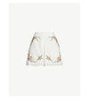 ZIMMERMANN ALLIA FLORAL-EMBROIDERED LINEN AND COTTON-BLEND SHORTS