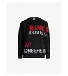 Burberry Intarsia Merino Wool-blend Sweater In Black