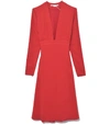 STELLA MCCARTNEY Long Sleeve Dress in Red Romance