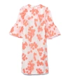 LELA ROSE Flutter Sleeve Tunic Dress in Vermillion