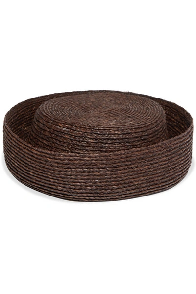 Albus Lumen Helen Kaminski Petasum Raffia Hat In Chocolate