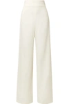 ADRIANA DEGREAS CREPE WIDE-LEG PANTS