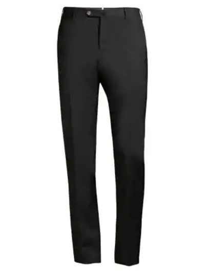 Pt01 Traveller Slim-fit Performance Wool Trousers In Black