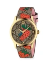 GUCCI G-Timeless Contemporary Strawberry Goldtone PVD Watch