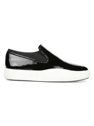 Via Spiga Women's Yvonne Slip-on Trainers In Black Patent Leather