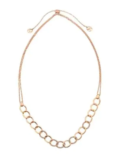 Pomellato Brera Diamond & 18k Rose Gold Chain Choker Necklace