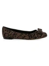 FERRAGAMO Varina Beaded Leather Ballet Flats