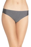 Honeydew Intimates Skinz Thong In Heather Black