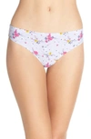 Honeydew Intimates Skinz Thong In Low Tide Floral