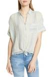 RAG & BONE LENNY TIE FRONT SHIRT,W294A16MB